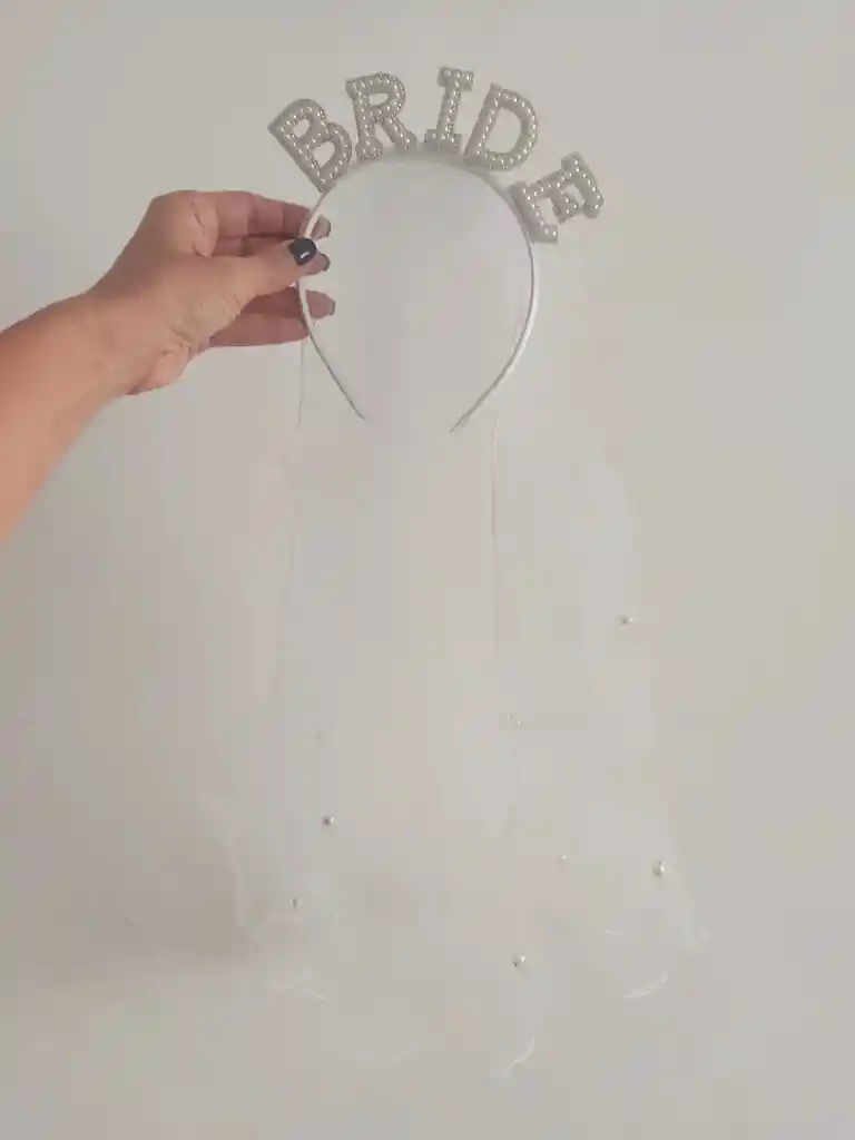Vincha Diadema Bride Con Velo De Novia Despedida Soltera Halloween Carnaval
