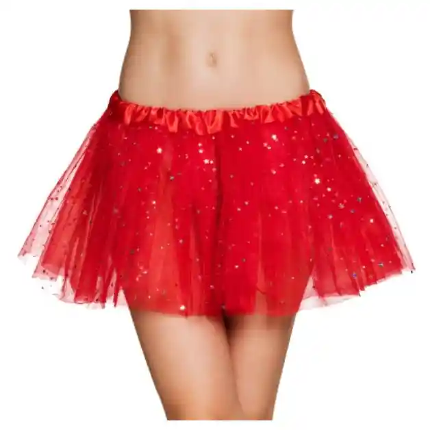 Halloween Tutu Para Adulto Rojo Con Escarcha