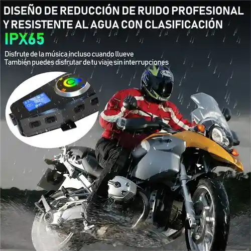 Intercomunicador Casco Audífonos Bluetooth Para Moto Fm Mp3 X 2 Unds