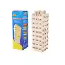 Jenga Madera Yenga Torre Madera Numerada Building Block Paseo Portatil 5x19 Cms