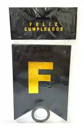 Letrero Feliz Cumpleaños Negro Escarchado / Mate – Festón Banderín Guirnalda Para Fiesta