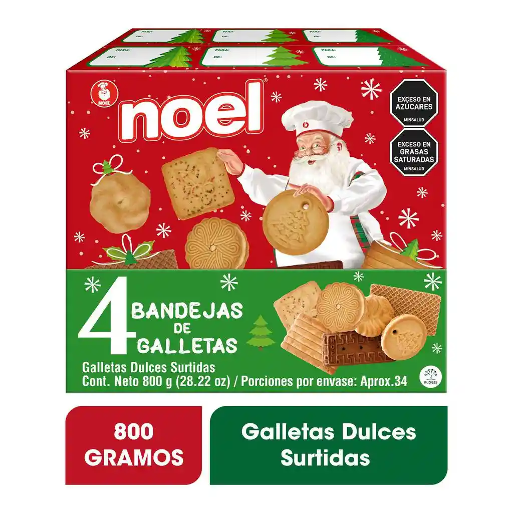 Noel Galletas Dulces Surtidas 4 Unidades / 200 G