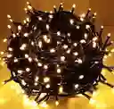 Luces De Navidad Luz Led Cálida 200 Bombillos Lineal Cable Verde Decoración Adornos Navideños