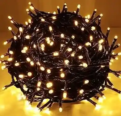 Luces De Navidad Luz Led Cálida 200 Bombillos Lineal Cable Verde Decoración Adornos Navideños