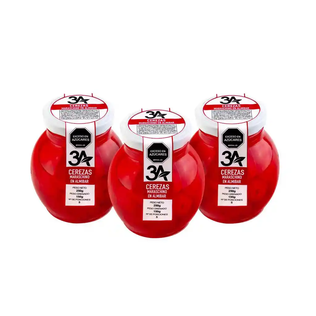 3a Cerezas Maraschino En Almibar Envasados 3 Unidades / 150 G