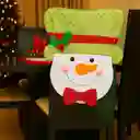Espaldar De Silla Diseño Navideño Hombre De Nieve Puntos