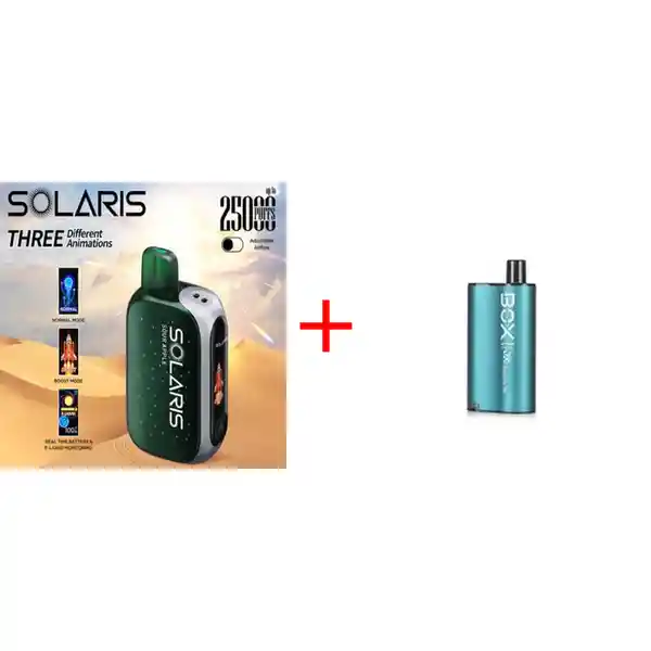 Solaris Sour Apple Y Obsequio Vape Airbar 3000