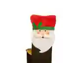 Espaldar De Silla Diseño Navideño Papá Noel Puntos