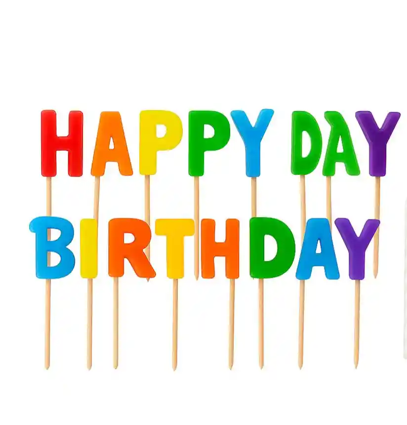 Velas De Cumpleaños Happy Birthday Multicolor