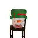Espaldar De Silla Diseño Navideño Hombre De Nieve