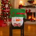Espaldar De Silla Diseño Navideño Hombre De Nieve