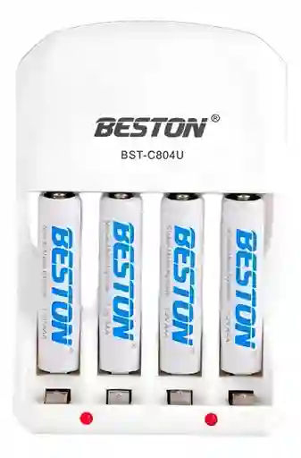 Cargador Beston + 4 Pilas Aaa Recargables 1.2v 1100mah
