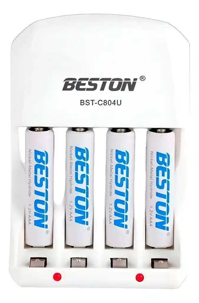 Cargador Beston + 4 Pilas Aaa Recargables 1.2v 1100mah