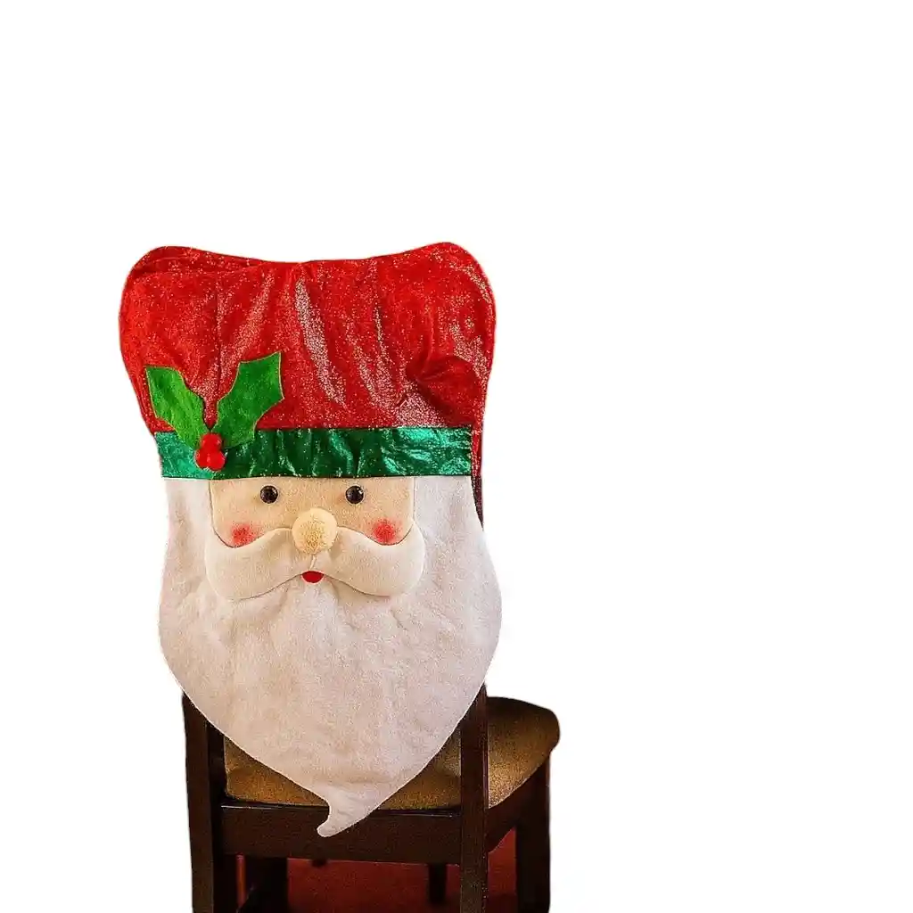 Espaldar De Silla Diseño Navideño Papá Noel