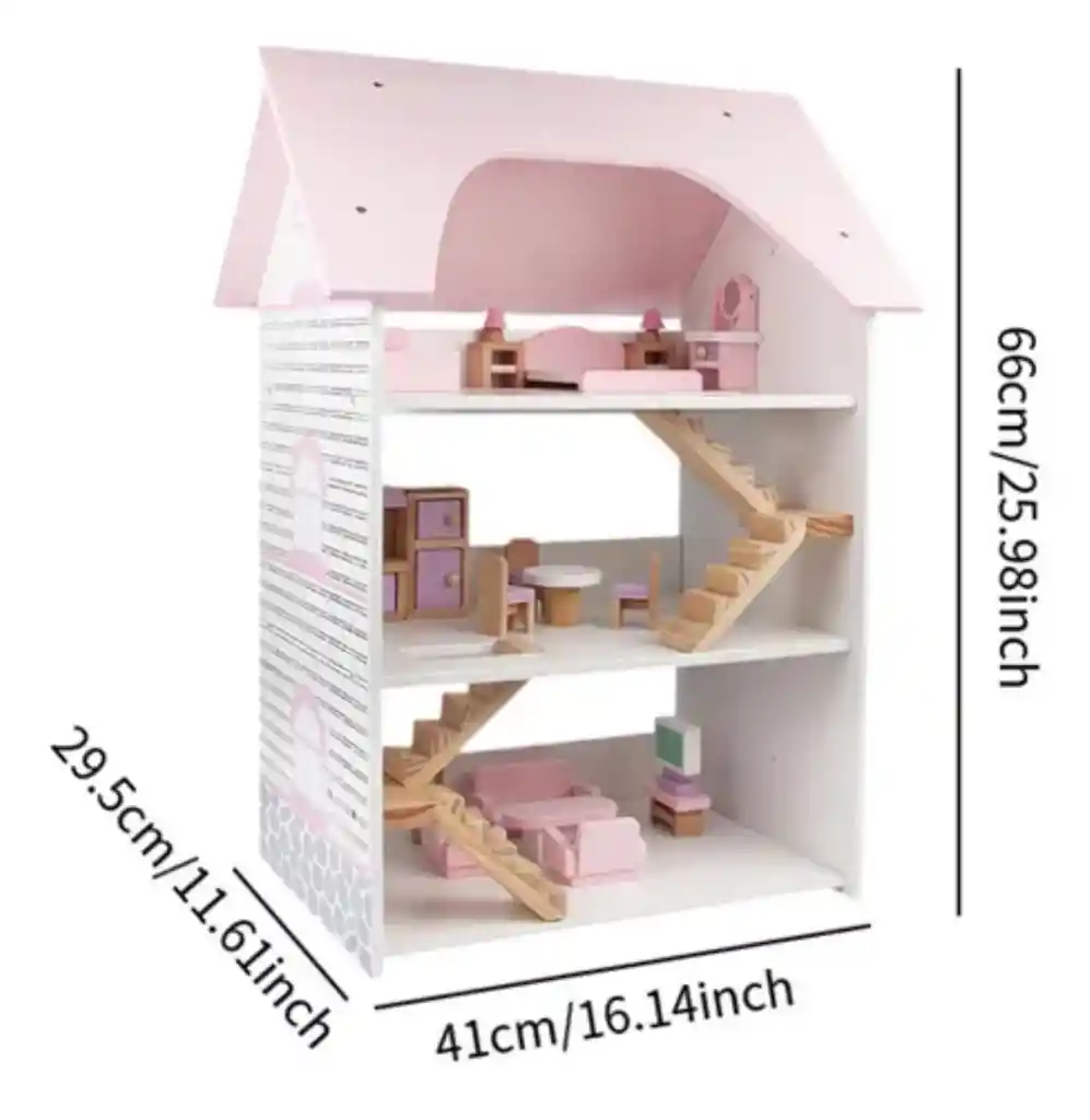 Casa De Juguete Tipo Barbie En Madera