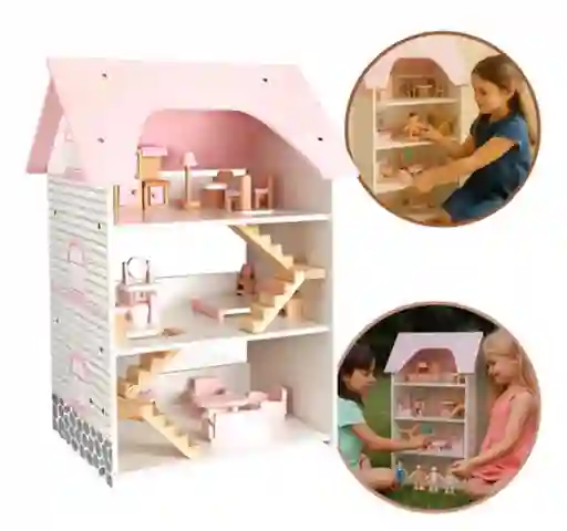 Casa De Juguete Tipo Barbie En Madera