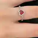 ✨ Anillo Corazón En Rodio Ajustable ✨💍