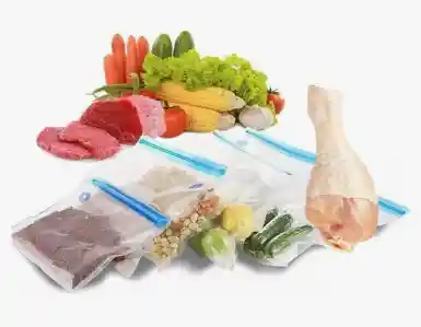 6 Bolsas De Cierre Hermético Empaque Al Vacío Comida 22x34cm