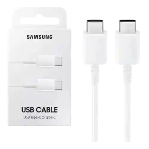 Cable Original Samsung Tipo C - Tipo C Blanco De 1 Metro