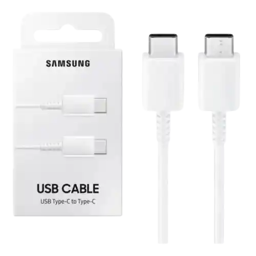 Cable Original Samsung Tipo C - Tipo C Blanco De 1 Metro