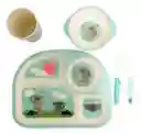 Set De Alimentacion De Niño De Fibra De Bamboo