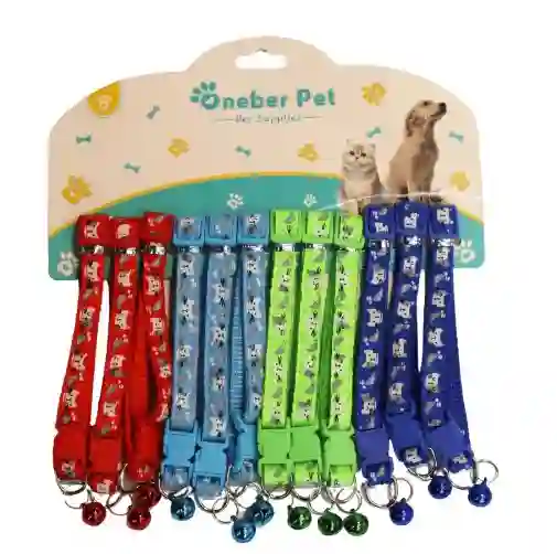 Collar De Gato Con Sonajero X12