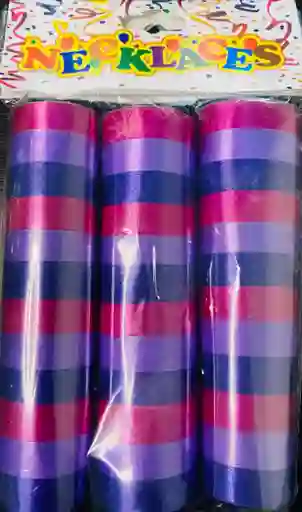 Paquete De Serpentinas Morado Oscuro, Morado Claro Y Fucsia Decoracion De Fiestas