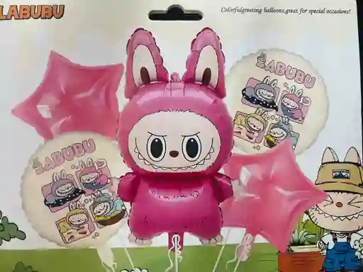 Bombas Globos Por 5 Piezas Diseño Labubu Para Decoracion De Fiestas Hombre O Mujer