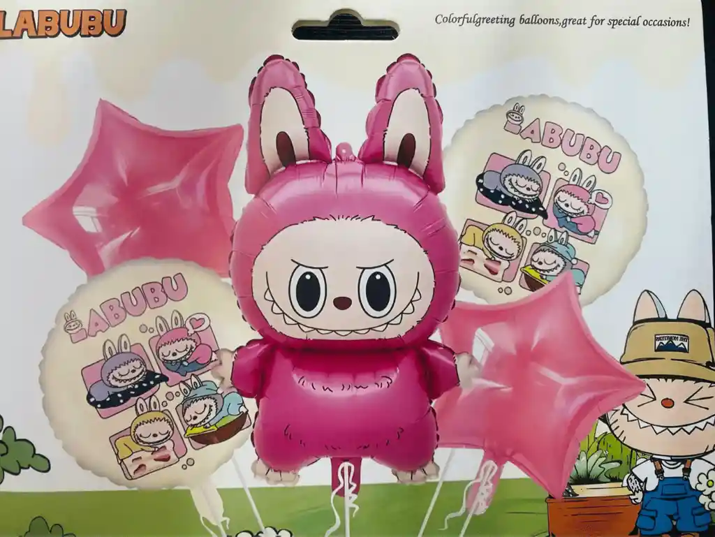 Bombas Globos Por 5 Piezas Diseño Labubu Para Decoracion De Fiestas Hombre O Mujer