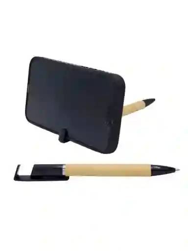 Lapicero De Bambu Porta Celular