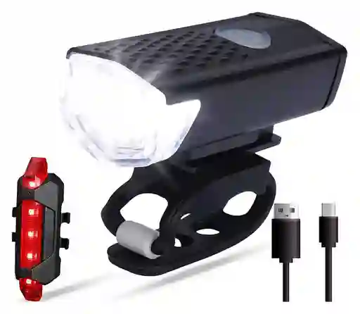 Luz Delantera Y Trasera Bicicleta Recargable Luces Led