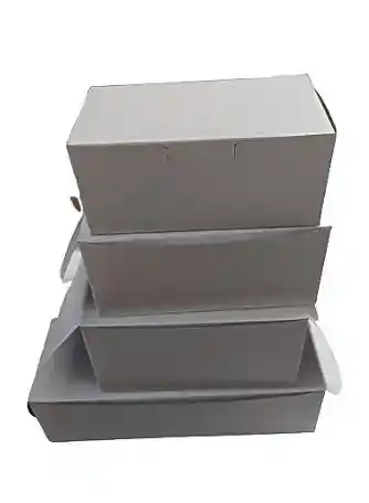 Caja Blanca 1/2 Brazo Tronco Tortas 20x11x9 X 5 Unidades