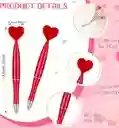 Boligrafo Esfero Retractil Tinta Negra Diseño De Corazon