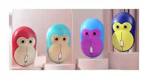 Mouse Inalámbrico Silencioso Con Diseño De Mono