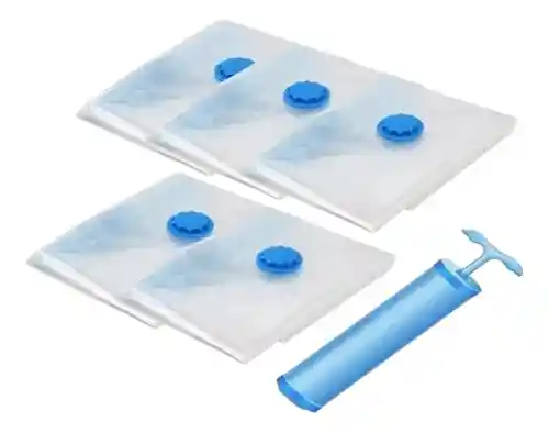 Bolsas Al Vacío Para Empaque De Ropa Incluye Bomba De Succión