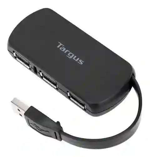 Targus Ach214, Hub De 4 Puertos Usb 2.0 Diseño Compacto