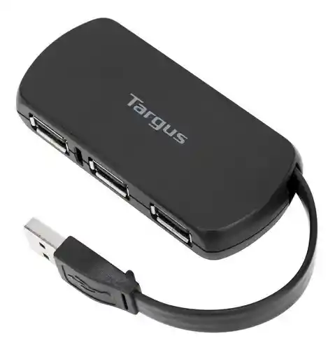 Targus Ach214, Hub De 4 Puertos Usb 2.0 Diseño Compacto