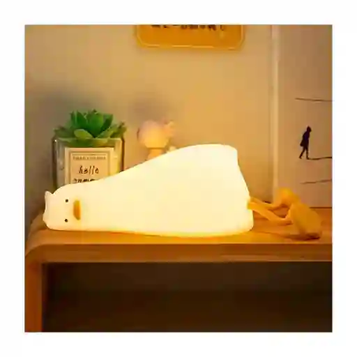 Lampara Silicona Pato Dormitorio 7 Colores Luz Nocturna Led