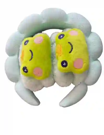 Juego De Diadema Y Muñequera Para Lavado De Cara De Spa, Diadema Para El Cuidado De La Piel De Maquillaje Diseño De Rana