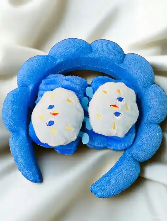 Juego De Diadema Y Muñequera Para Lavado De Cara De Spa, Diadema Para El Cuidado De La Piel De Maquillaje Diseño De Buho