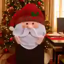Espaldar De Silla Diseño Navideño Papá Noel Brillante