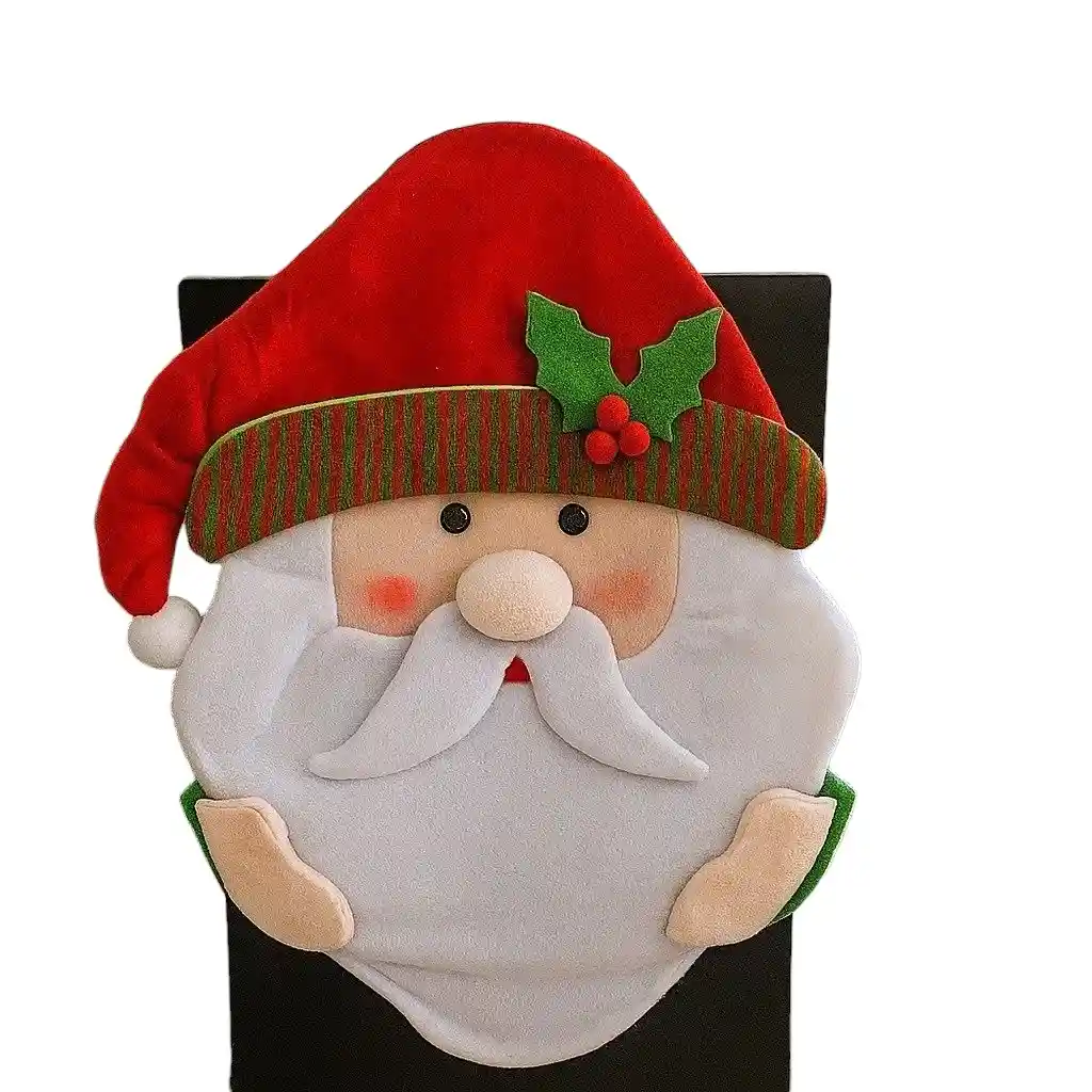 Espaldar De Silla Diseño Navideño Papá Noel Rayas