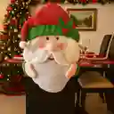 Espaldar De Silla Diseño Navideño Papá Noel Satinado