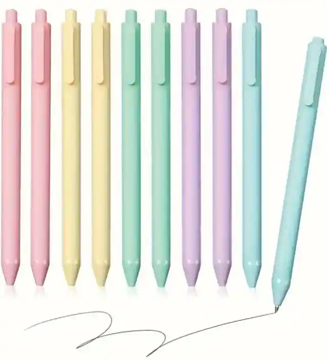 Boligrafo Esfero Retractil Tinta Negra Colores Pastel