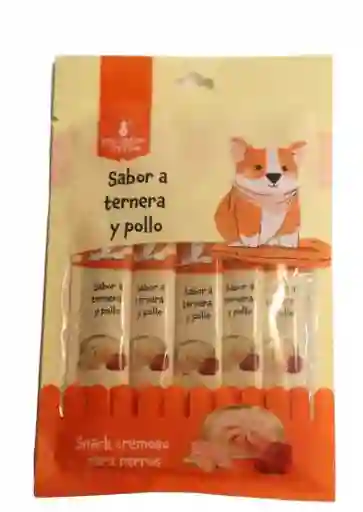 Snack Para Perro Cremoso X5 Ternera Y Pollo