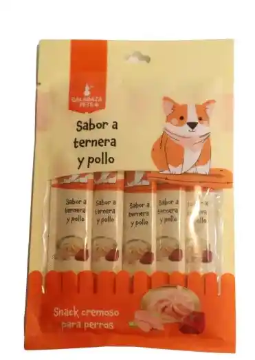 Snack Para Perro Cremoso X5 Ternera Y Pollo