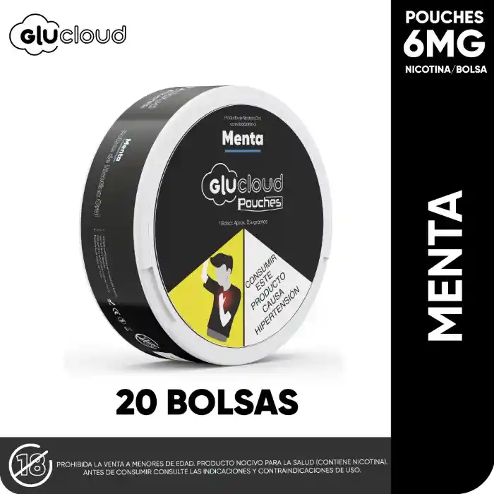 Pouches Glucloud - Menta 6mg
