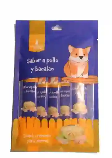 Snack Para Perro Cremoso X5 Pollo Y Bacalao