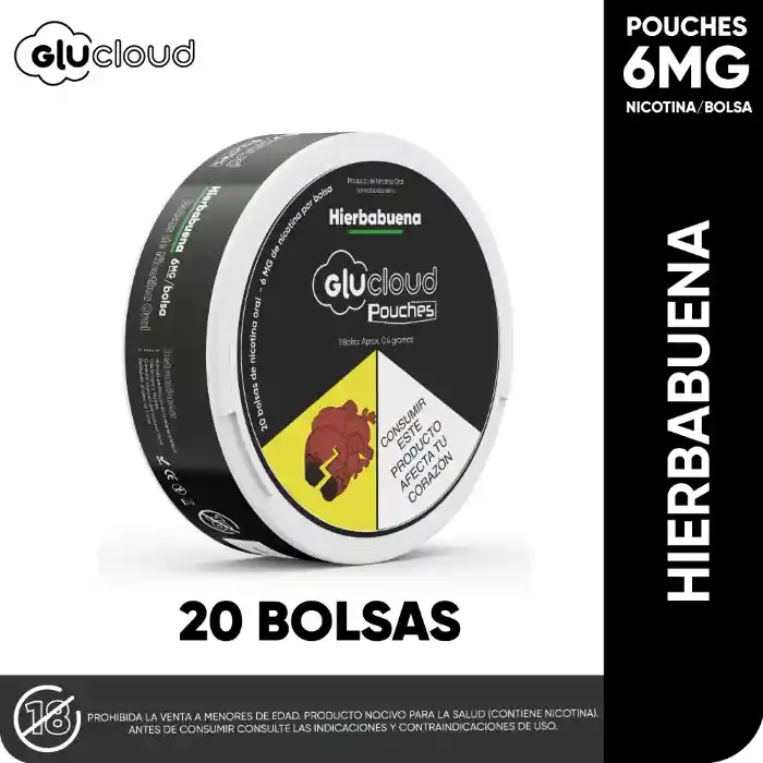 Pouches Glucloud - Hierbabuena 6mg