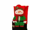 Espaldar Grande De Silla Diseño Navideño Hombre De Nieve